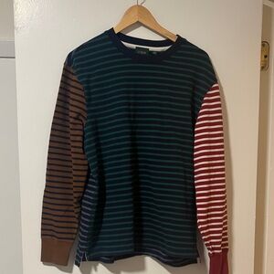 J. Crew Multicolor Striped Long Sleeve Shirt | Rugby Crewneck